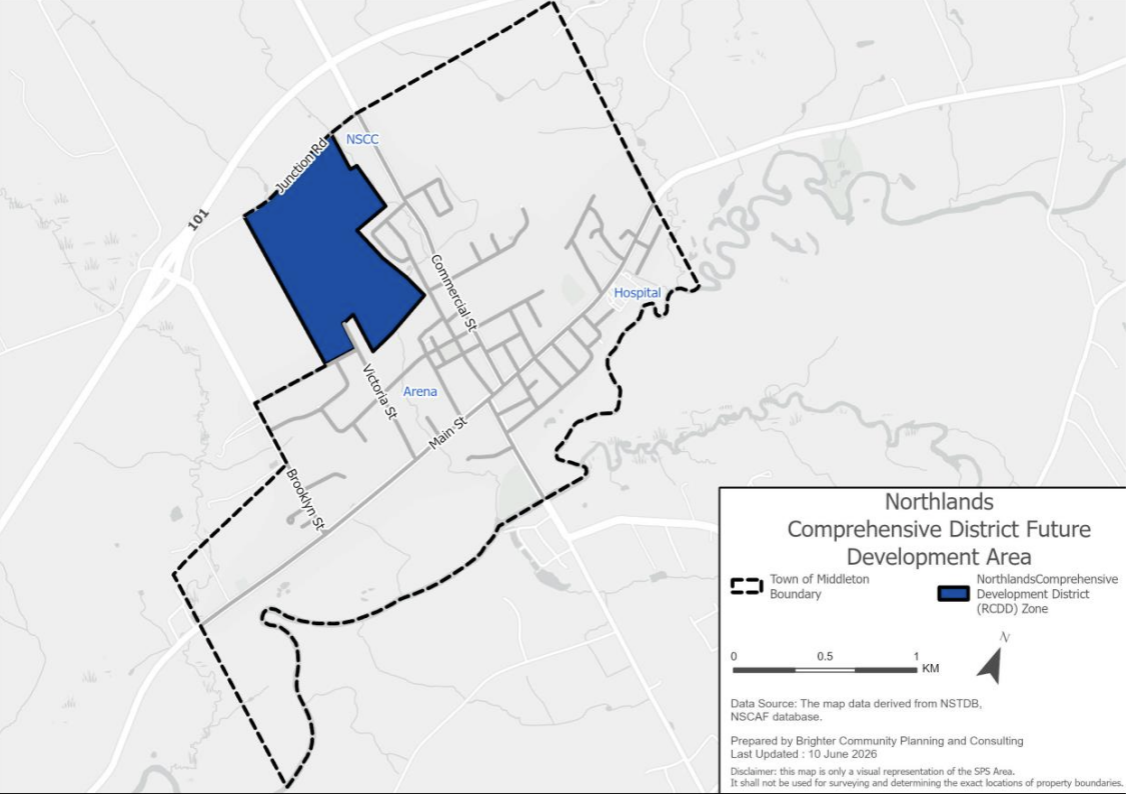 Map of Northlands Comprehensive District Future Development Area